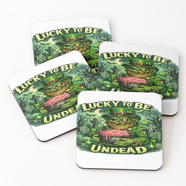 Item preview, Lucky to Be Undead – Zombie Leprechaun Brain Bowl Art designed and sold by ArtificialAce.