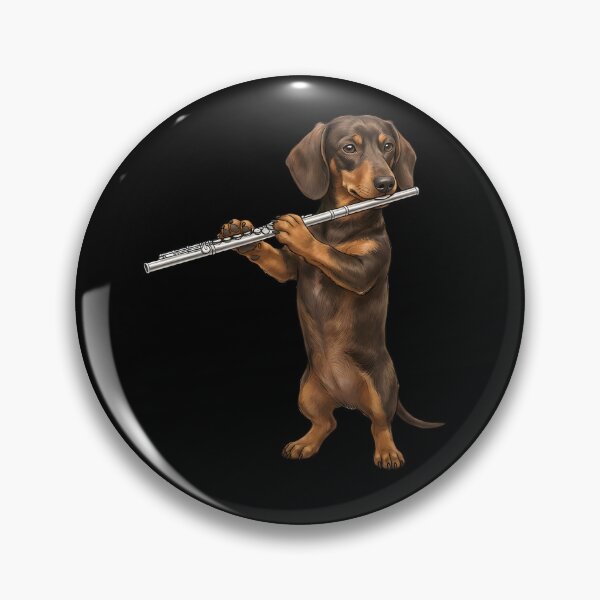 Item preview, Dachshund Playing Flute Player Flutist Dog Lover designed and sold by TerryConnells.