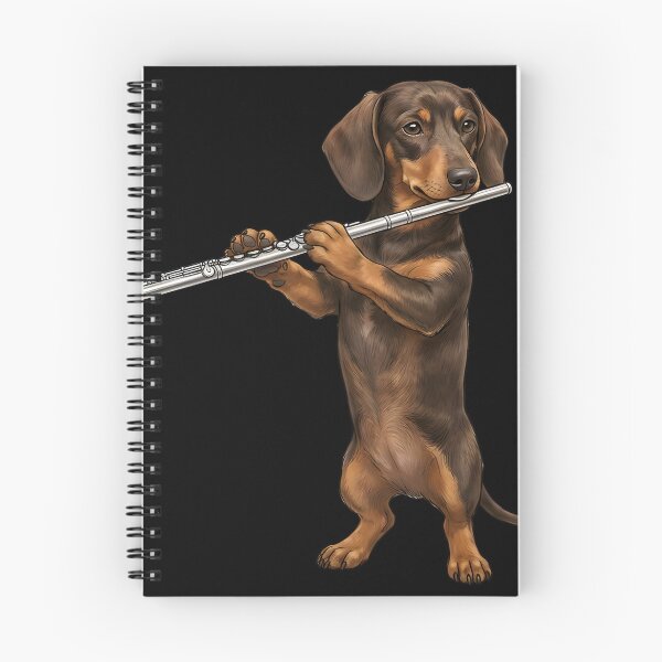 Item preview, Dachshund Playing Flute Player Flutist Dog Lover designed and sold by TerryConnells.