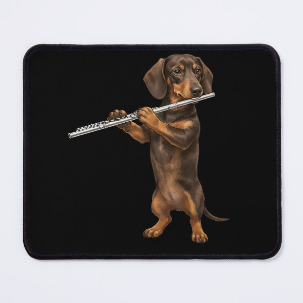Item preview, Dachshund Playing Flute Player Flutist Dog Lover designed and sold by TerryConnells.
