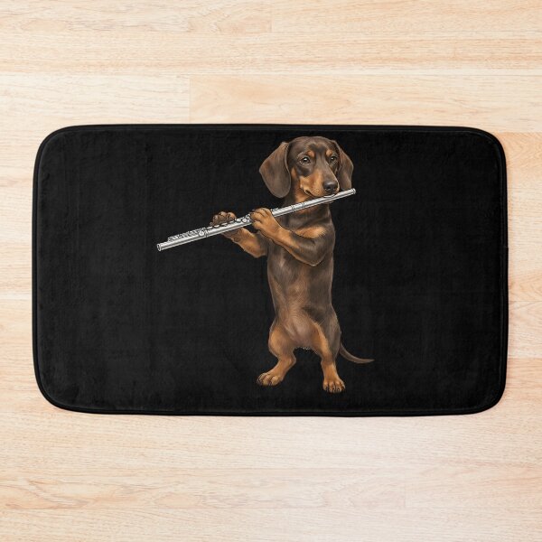 Item preview, Dachshund Playing Flute Player Flutist Dog Lover designed and sold by TerryConnells.