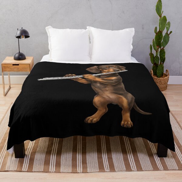 Item preview, Dachshund Playing Flute Player Flutist Dog Lover designed and sold by TerryConnells.
