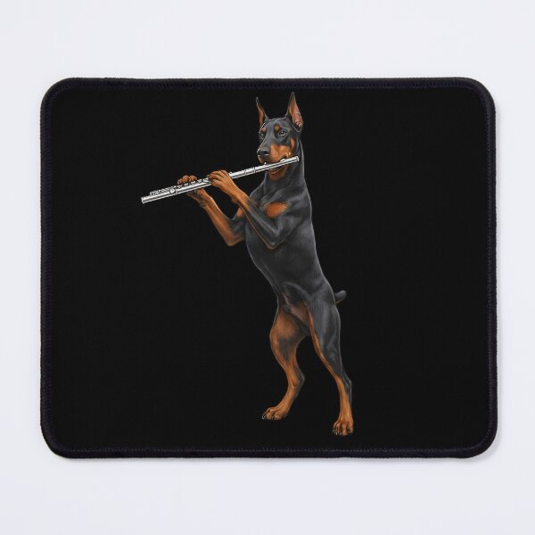 Item preview, Doberman Pinscher Playing Flute Player Flutist Dog Lover designed and sold by TerryConnells.