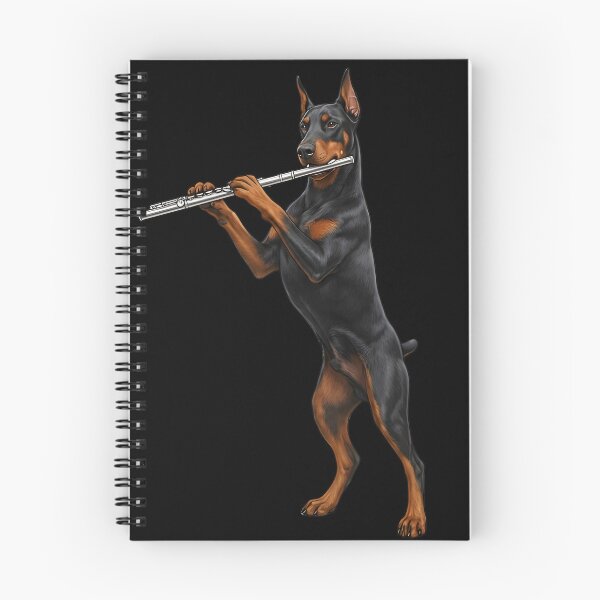Item preview, Doberman Pinscher Playing Flute Player Flutist Dog Lover designed and sold by TerryConnells.