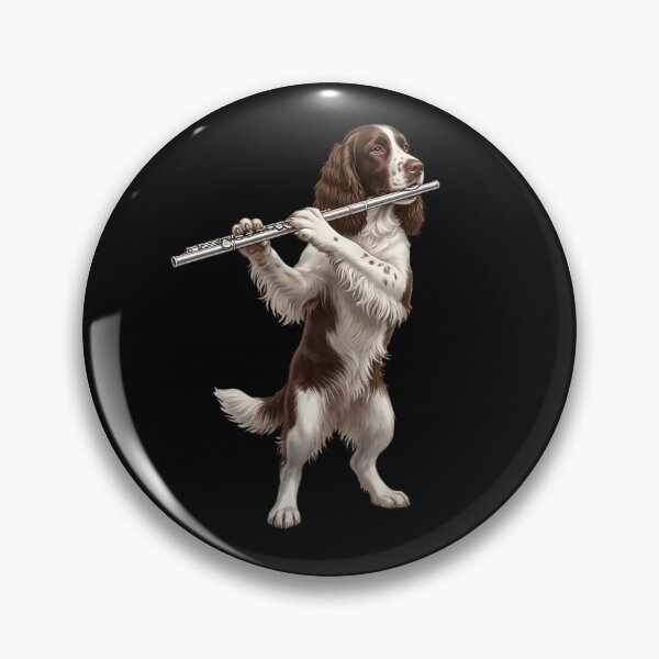 Item preview, English Springer Spaniel Playing Flute Player Flutist Dog Lover designed and sold by TerryConnells.