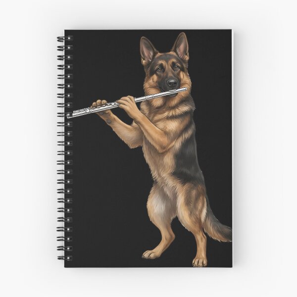 Item preview, German Shepherd Playing Flute Player Flutist Dog Lover designed and sold by TerryConnells.