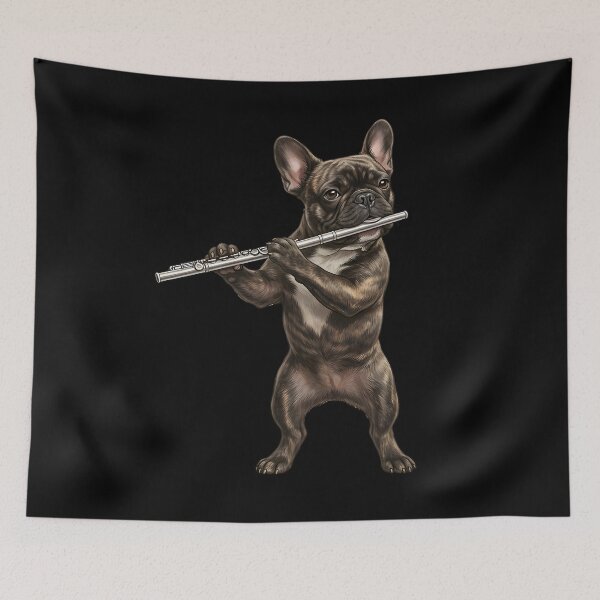 Item preview, French Bulldog Playing Flute Player Flutist Dog Lover designed and sold by TerryConnells.