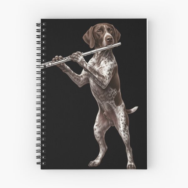 Item preview, German Shorthaired Pointer Playing Flute Player Flutist Dog Lover designed and sold by TerryConnells.
