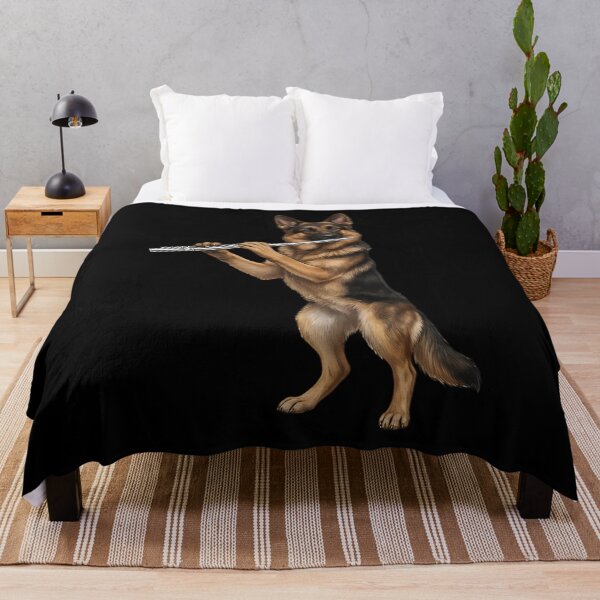 Item preview, German Shepherd Playing Flute Player Flutist Dog Lover designed and sold by TerryConnells.