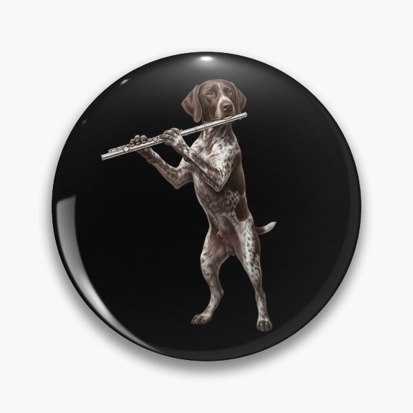 Item preview, German Shorthaired Pointer Playing Flute Player Flutist Dog Lover designed and sold by TerryConnells.
