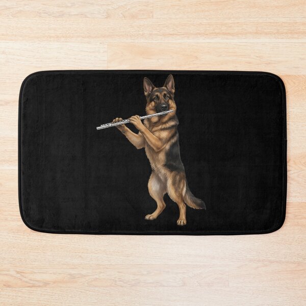 Item preview, German Shepherd Playing Flute Player Flutist Dog Lover designed and sold by TerryConnells.