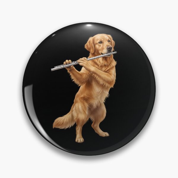 Item preview, Golden Retriever Playing Flute Player Flutist Dog Lover designed and sold by TerryConnells.