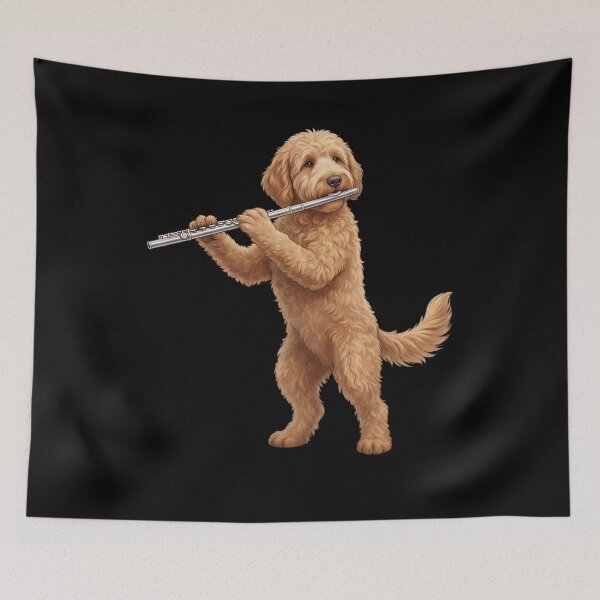 Item preview, Goldendoodle Playing Flute Player Flutist Dog Lover designed and sold by TerryConnells.