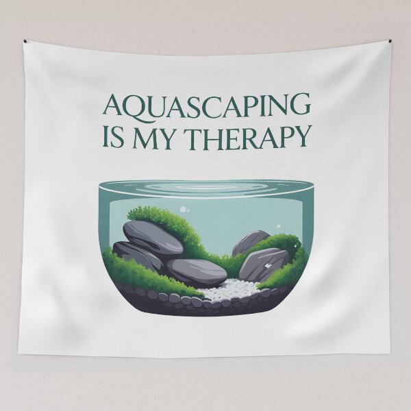 Item preview, Aquascaping Is My Therapy T-Shirt - Funny Aquarium Lover and Fish Tank Hobbyist Gift designed and sold by TankTherapyArt.