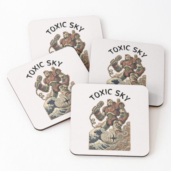 Item preview, "TOXIC SKY" Vintage Mecha Ukiyo-e Streetwear Graphic T-Shirt designed and sold by benjyjump.