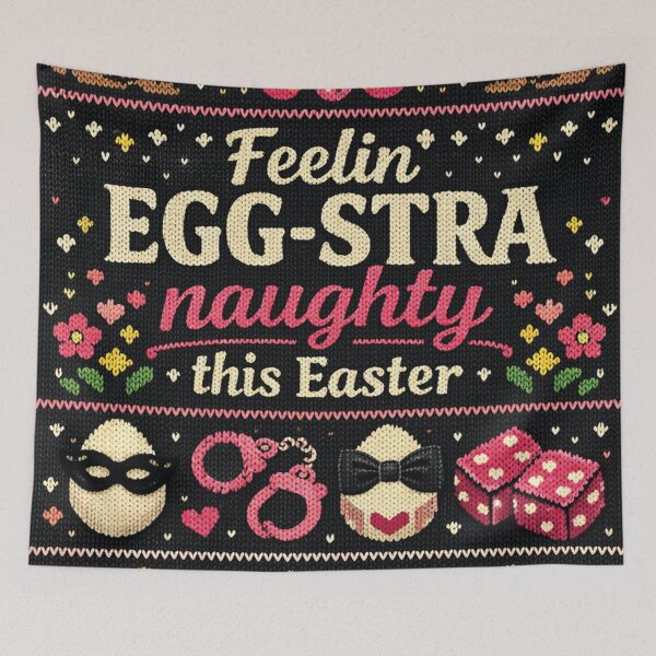 Item preview, Feelin Egg-stra Naughty Funny Easter Saying designed and sold by Mauswohn.