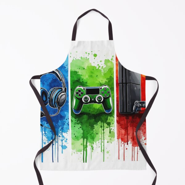 Item preview, Watercolor Gaming Trio: Headset, Controller, and Console designed and sold by sanorastyle.