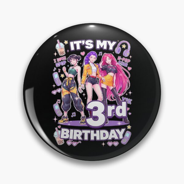 Item preview, 3Rd Birthday 3 Year Old Girl Korean Pop Kpop Bday Party T-Shirt designed and sold by VillociShop.