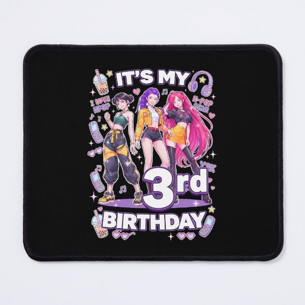 Item preview, 3Rd Birthday 3 Year Old Girl Korean Pop Kpop Bday Party T-Shirt designed and sold by VillociShop.