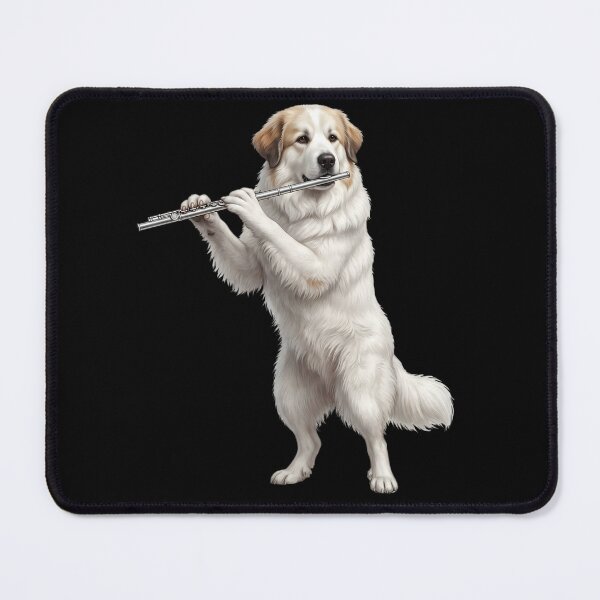 Item preview, Great Pyrenees Playing Flute Player Flutist Dog Lover designed and sold by TerryConnells.