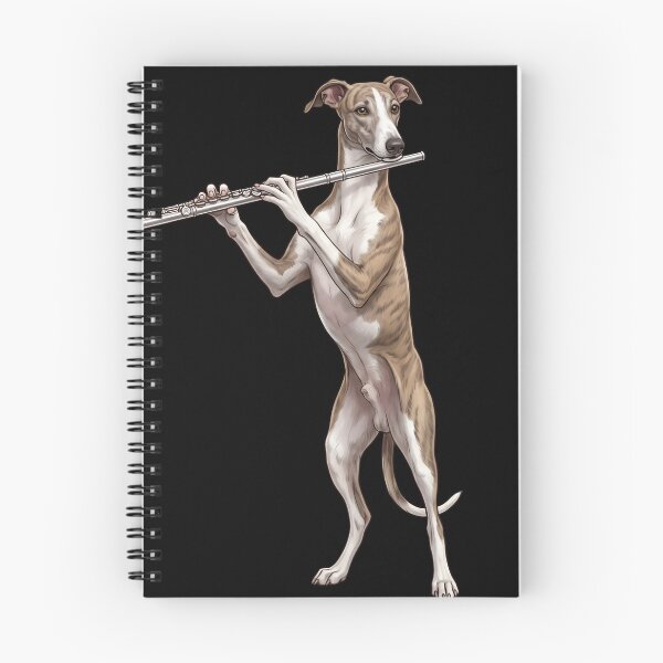 Item preview, Greyhound Playing Flute Player Flutist Dog Lover designed and sold by TerryConnells.