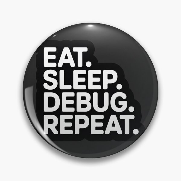 Item preview, Eat Sleep Debug Repeat Sticker designed and sold by CodeChai-Studio.