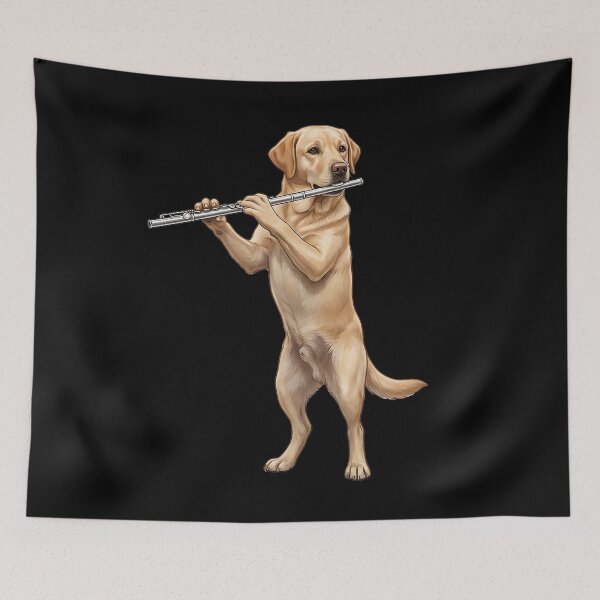 Item preview, Labrador Retriever Playing Flute Player Flutist Dog Lover designed and sold by TerryConnells.