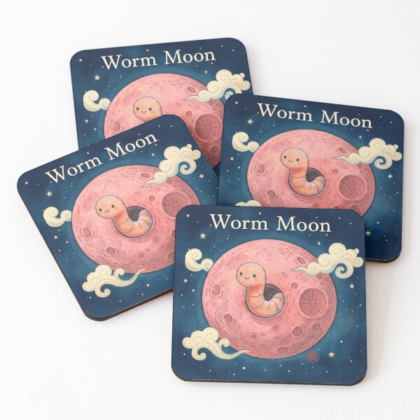 Item preview, When Earth Embraces Worm Moon – Red Eclipse of March 2026 designed and sold by DianaAlunaImage.