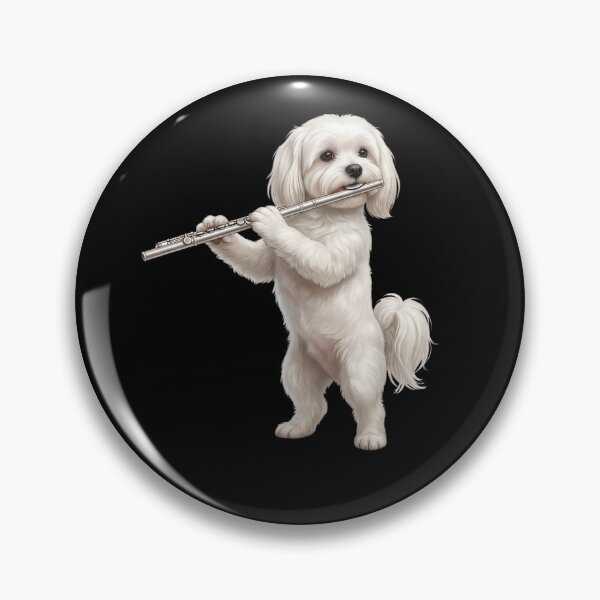 Item preview, Maltese Playing Flute Player Flutist Dog Lover designed and sold by TerryConnells.