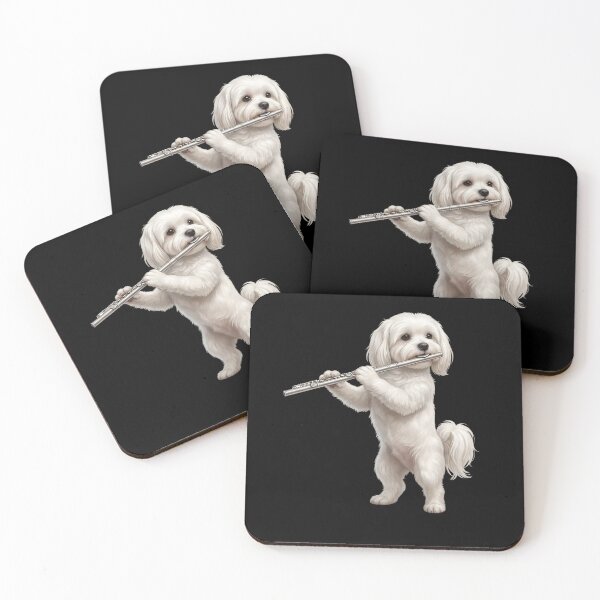 Item preview, Maltese Playing Flute Player Flutist Dog Lover designed and sold by TerryConnells.