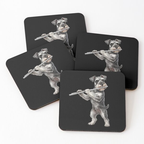 Item preview, Miniature Schnauzer Playing Flute Player Flutist Dog Lover designed and sold by TerryConnells.