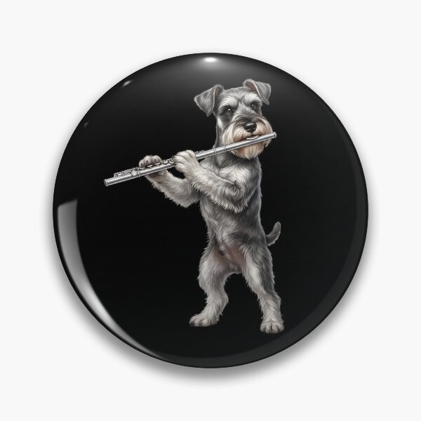Item preview, Miniature Schnauzer Playing Flute Player Flutist Dog Lover designed and sold by TerryConnells.