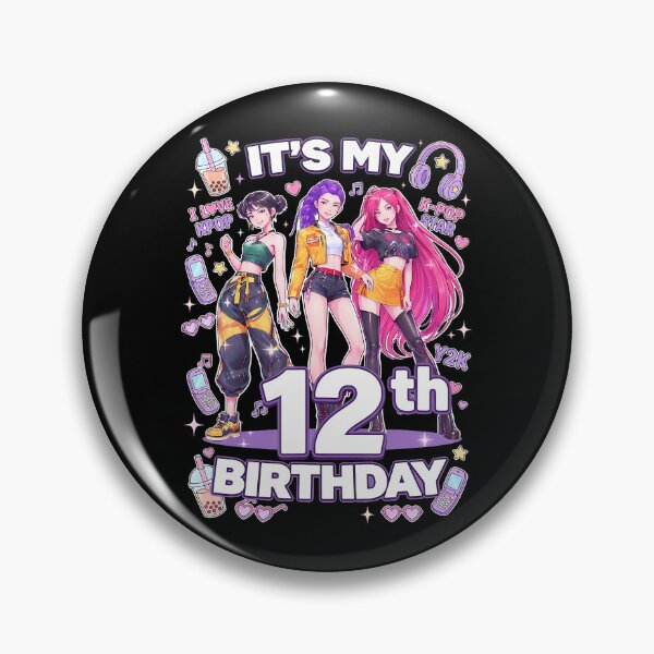 Item preview, 12Th Birthday 12 Year Old Korean Pop K-Pop Music Girls Party T-Shirt designed and sold by VillociShop.