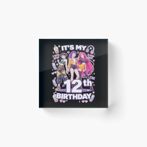 Item preview, 12Th Birthday 12 Year Old Korean Pop K-Pop Music Girls Party T-Shirt designed and sold by VillociShop.