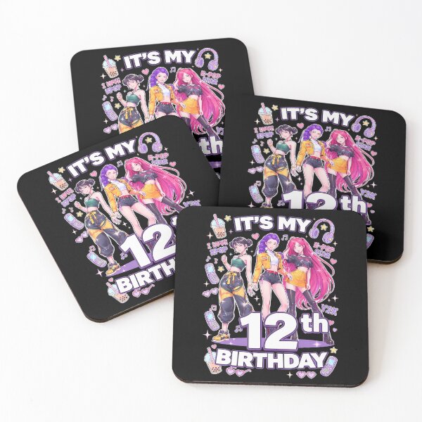 Item preview, 12Th Birthday 12 Year Old Korean Pop K-Pop Music Girls Party T-Shirt designed and sold by VillociShop.