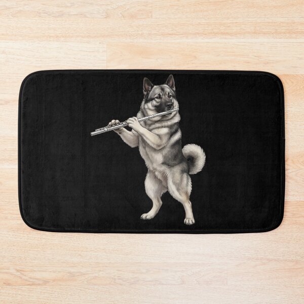 Item preview, Norwegian Elkhound Playing Flute Player Flutist Dog Lover designed and sold by TerryConnells.