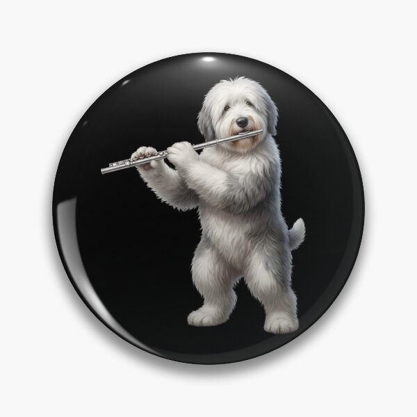 Item preview, Old English Sheepdog Playing Flute Player Flutist Dog Lover designed and sold by TerryConnells.