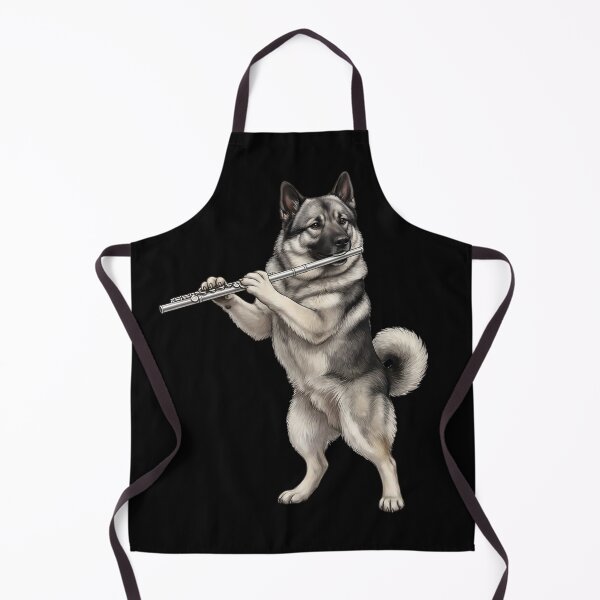 Item preview, Norwegian Elkhound Playing Flute Player Flutist Dog Lover designed and sold by TerryConnells.