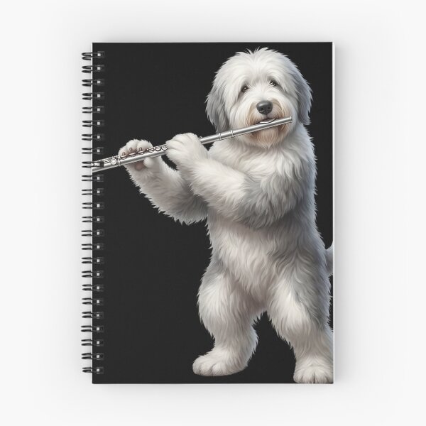 Item preview, Old English Sheepdog Playing Flute Player Flutist Dog Lover designed and sold by TerryConnells.