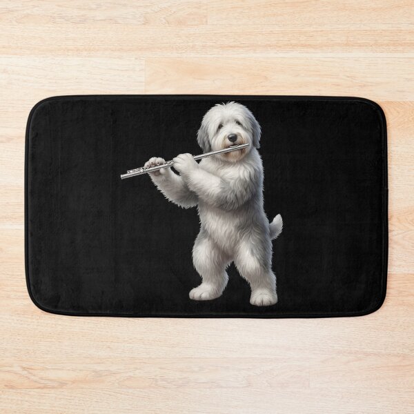 Item preview, Old English Sheepdog Playing Flute Player Flutist Dog Lover designed and sold by TerryConnells.