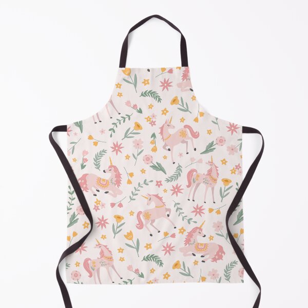 Item preview, Whimsical unicorn with flowers vector spring seamless repeat pattern designed and sold by Retro Street Studios.