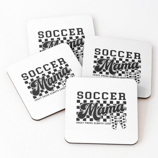 Item preview, Soccer Mama Crazy Proud Always Loud Bow Checkered Print designed and sold by yartyartyart.