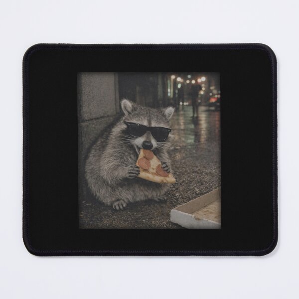 Item preview, Raccoon Eating Pizza Funny Meme Funny Racoon Meme designed and sold by PixelRag.