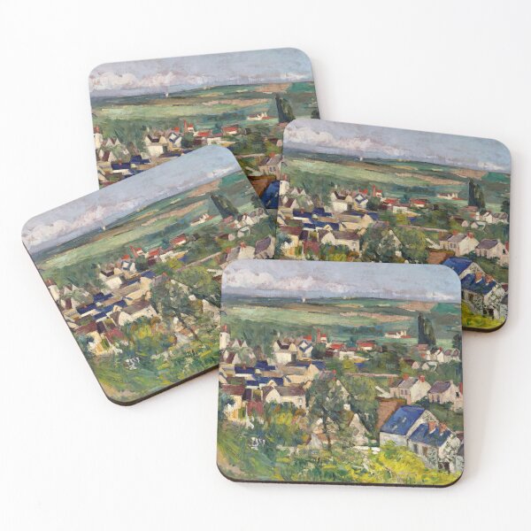 Item preview, Auvers Panoramic View by Paul Cézanne: Post Impressionist village landscape designed and sold by artofuniverse.