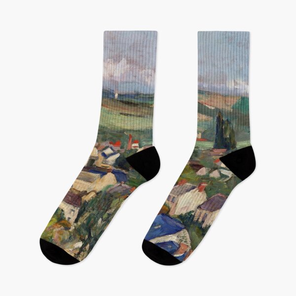 Item preview, Auvers Panoramic View by Paul Cézanne: Post Impressionist village landscape designed and sold by artofuniverse.