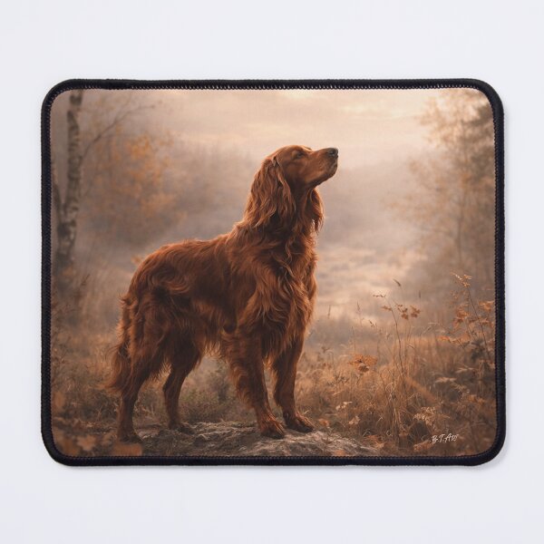 Item preview, Whispering Autumn – Irish Setter in Golden Mist designed and sold by TammyHunterArt.