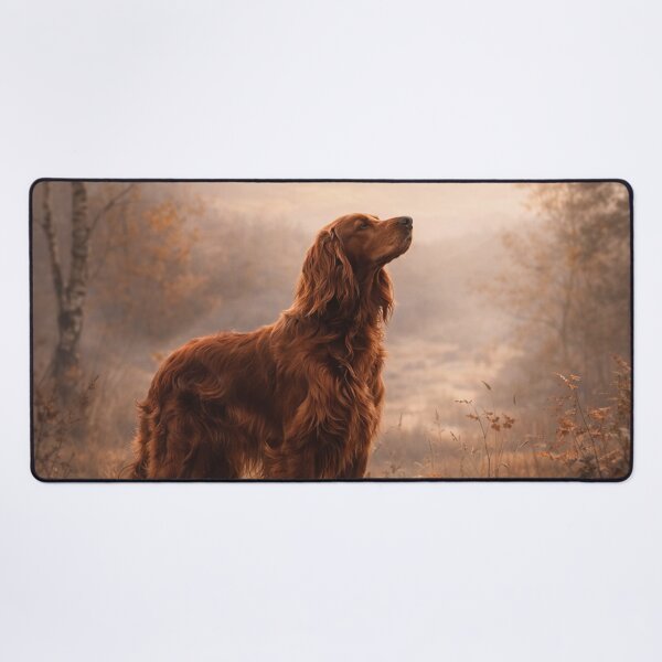 Item preview, Whispering Autumn – Irish Setter in Golden Mist designed and sold by TammyHunterArt.