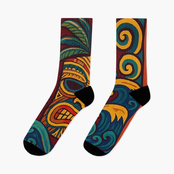 Item preview, Tribal Tiki Wave Mask – Bold Island Art Design designed and sold by myforestfog.