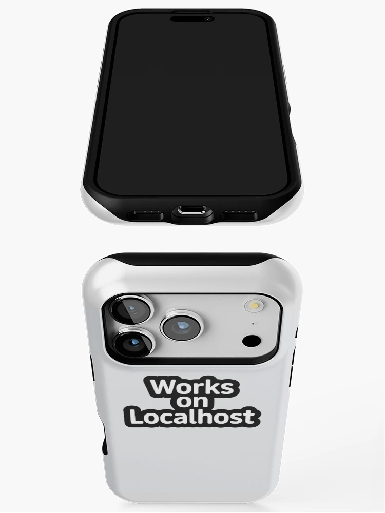 Thumbnail 3 of 4, iPhone Case, Works on Localhost Developer Sticker designed and sold by CodeChai-Studio.