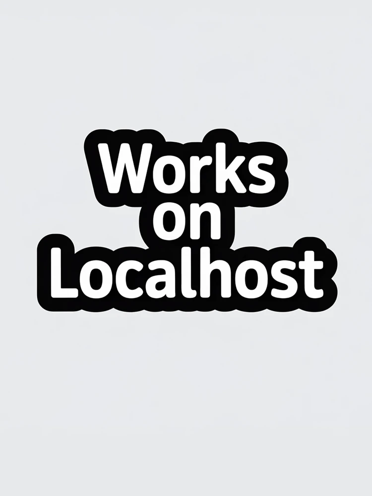 Thumbnail 4 of 4, Boxy T-Shirt, Works on Localhost Developer Sticker designed and sold by CodeChai-Studio.